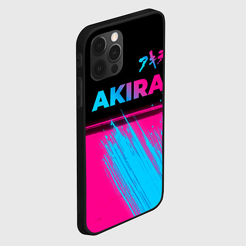 Чехол iPhone 12 Pro Max Akira - neon gradient: символ сверху / 3D-Черный – фото 2