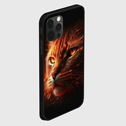 Чехол для iPhone 12 Pro Max Огненный рыжий кот, цвет: 3D-черный — фото 2