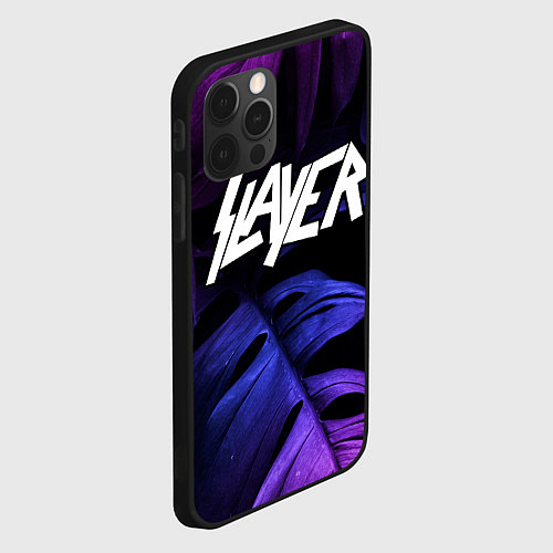 Чехол iPhone 12 Pro Max Slayer neon monstera / 3D-Черный – фото 2