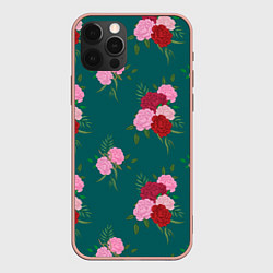 Чехол iPhone 12 Pro Max Винтажные розы на темном фоне