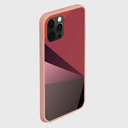 Чехол для iPhone 12 Pro Max Разные треугольники и геометрия, цвет: 3D-светло-розовый — фото 2