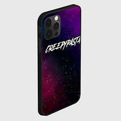 Чехол для iPhone 12 Pro Max CreepyPasta gradient space, цвет: 3D-черный — фото 2