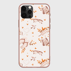 Чехол для iPhone 12 Pro Max Пляжный паттерн, цвет: 3D-светло-розовый