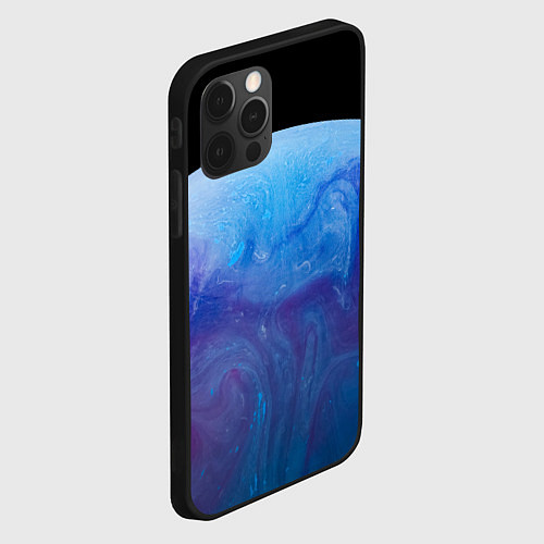 Чехол iPhone 12 Pro Max Часть красочной планеты и космос / 3D-Черный – фото 2