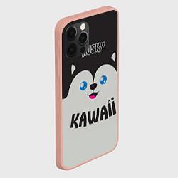 Чехол для iPhone 12 Pro Max Kawaii Husky, цвет: 3D-светло-розовый — фото 2