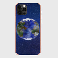 Чехол для iPhone 12 Pro Max Планета в космосе, цвет: 3D-светло-розовый