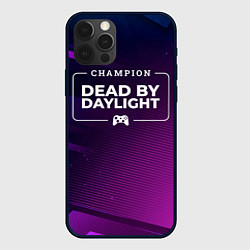 Чехол для iPhone 12 Pro Max Dead by Daylight gaming champion: рамка с лого и д, цвет: 3D-черный