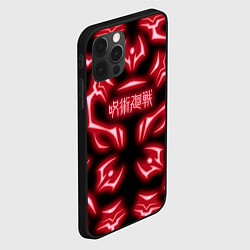 Чехол для iPhone 12 Pro Max Магическая битва светящиеся Знаки Сукуны, цвет: 3D-черный — фото 2