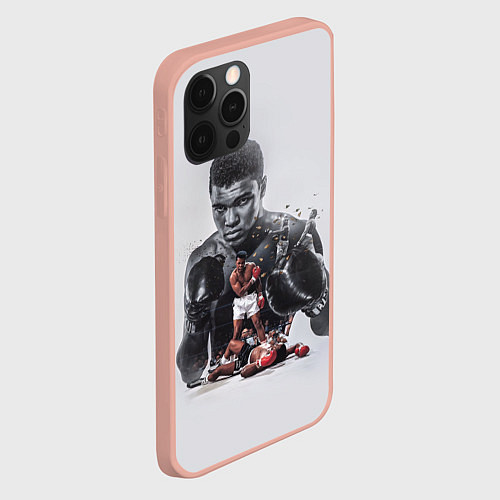 Чехол iPhone 12 Pro Max The greatest - Muhammad Ali / 3D-Светло-розовый – фото 2