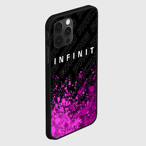 Чехол iPhone 12 Pro Max Infiniti pro racing: символ сверху / 3D-Черный – фото 2