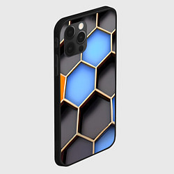 Чехол для iPhone 12 Pro Max Гексагон, цвет: 3D-черный — фото 2
