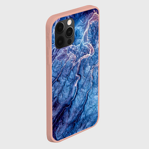 Чехол iPhone 12 Pro Max Мраморный узор / 3D-Светло-розовый – фото 2