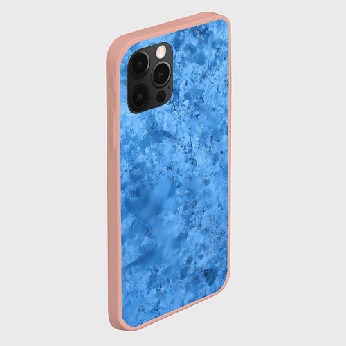 Чехол iPhone 12 Pro Max Синий камень / 3D-Светло-розовый – фото 2