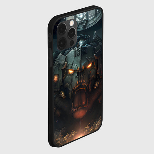 Чехол iPhone 12 Pro Max Space marine machine / 3D-Черный – фото 2