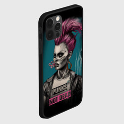 Чехол для iPhone 12 Pro Max Punks no dead girl, цвет: 3D-черный — фото 2