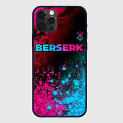 Чехол для iPhone 12 Pro Max Berserk - neon gradient: символ сверху, цвет: 3D-черный