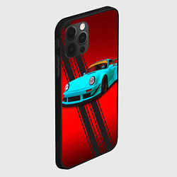 Чехол для iPhone 12 Pro Max Немецкий спортивный автомобиль Porsche 911, цвет: 3D-черный — фото 2