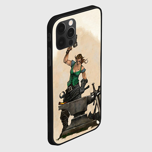 Чехол iPhone 12 Pro Max Fable II Кувалда / 3D-Черный – фото 2