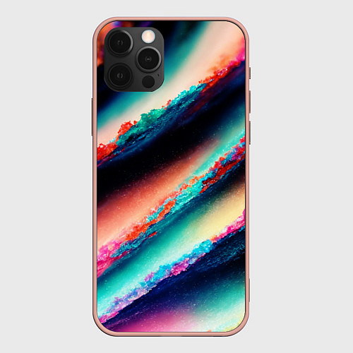 Чехол iPhone 12 Pro Max Абстрактный след / 3D-Светло-розовый – фото 1