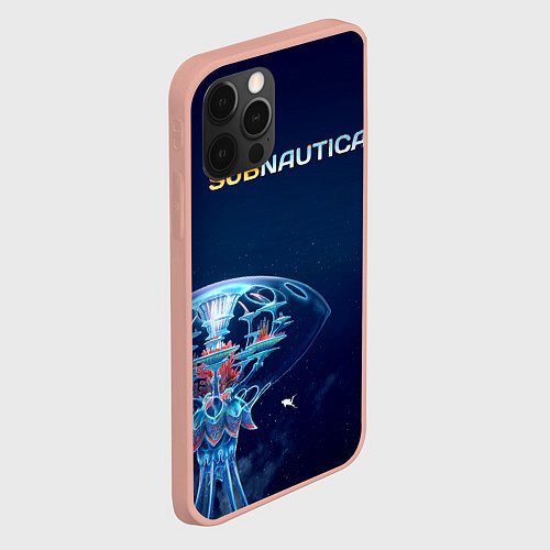 Чехол iPhone 12 Pro Max Subnautica подводный город / 3D-Светло-розовый – фото 2