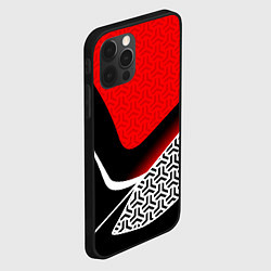 Чехол для iPhone 12 Pro Max Геометрическая униформа - красная, цвет: 3D-черный — фото 2