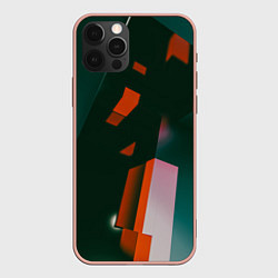 Чехол для iPhone 12 Pro Max Сюрреалистичные геометрические фигуры, цвет: 3D-светло-розовый