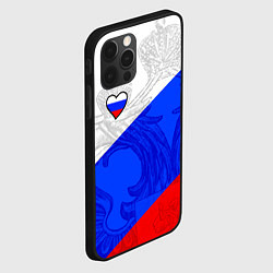 Чехол для iPhone 12 Pro Max Сердечко - Россия, цвет: 3D-черный — фото 2