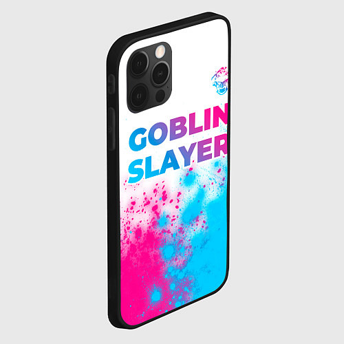 Чехол iPhone 12 Pro Max Goblin Slayer neon gradient style: символ сверху / 3D-Черный – фото 2