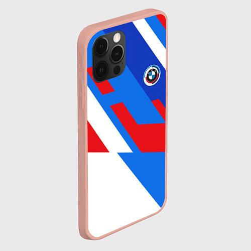 Чехол iPhone 12 Pro Max Bmw - perfomance colors / 3D-Светло-розовый – фото 2