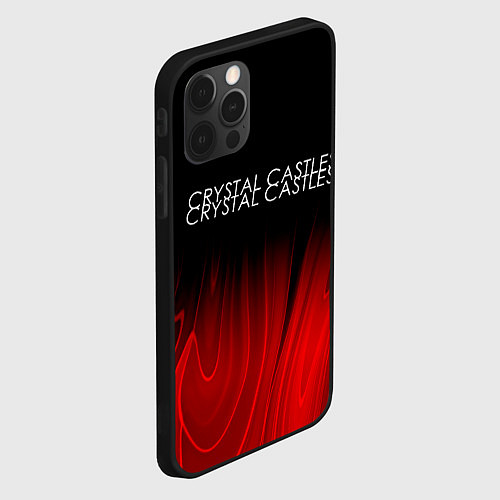 Чехол iPhone 12 Pro Max Crystal Castles red plasma / 3D-Черный – фото 2