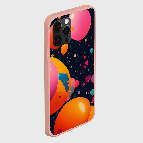 Чехол iPhone 12 Pro Max Море шаров / 3D-Светло-розовый – фото 2