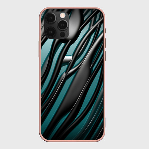 Чехол iPhone 12 Pro Max Подтеки / 3D-Светло-розовый – фото 1