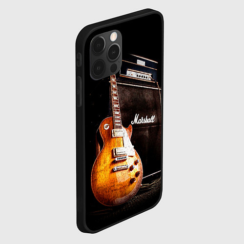Чехол iPhone 12 Pro Max Рокерская гитара / 3D-Черный – фото 2