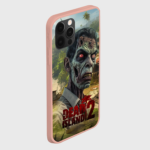 Чехол iPhone 12 Pro Max Zombie dead island 2 / 3D-Светло-розовый – фото 2