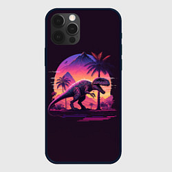 Чехол для iPhone 12 Pro Max Retrowave Trex, цвет: 3D-черный