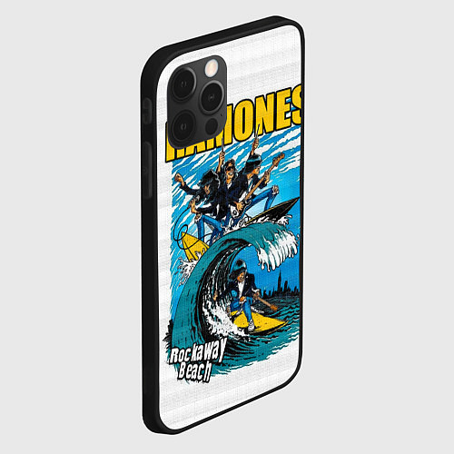 Чехол iPhone 12 Pro Max Ramones rock away beach / 3D-Черный – фото 2