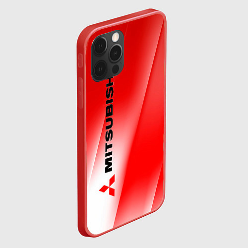 Чехол iPhone 12 Pro Max Mitsubishi sign / 3D-Красный – фото 2