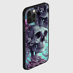 Чехол для iPhone 12 Pro Max Кости и медузы, цвет: 3D-черный — фото 2