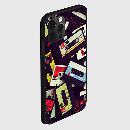 Чехол iPhone 12 Pro Max Кассета 90-е / 3D-Черный – фото 2