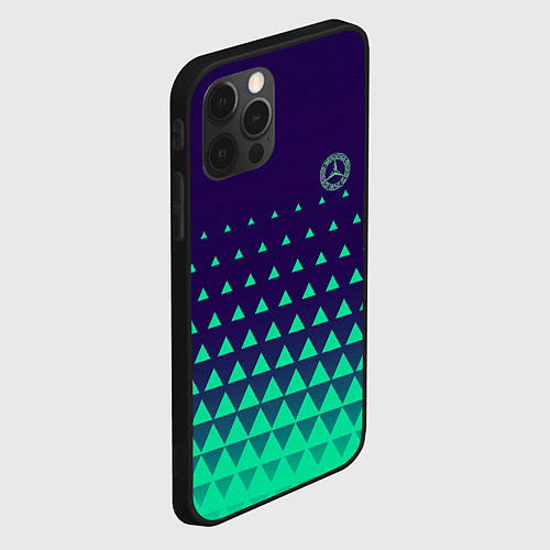 Чехол iPhone 12 Pro Max Mercedes Benz sign / 3D-Черный – фото 2