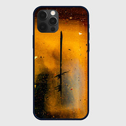 Чехол для iPhone 12 Pro Max Оранжевые тени и краски, цвет: 3D-черный
