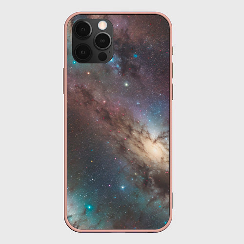 Чехол iPhone 12 Pro Max Бескрайняя Вселенная / 3D-Светло-розовый – фото 1