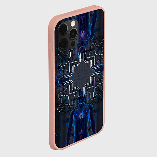 Чехол iPhone 12 Pro Max Космосхема / 3D-Светло-розовый – фото 2
