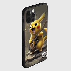 Чехол для iPhone 12 Pro Max Pikachu rock, цвет: 3D-черный — фото 2