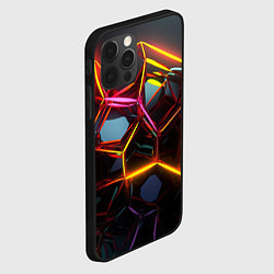 Чехол для iPhone 12 Pro Max Неоновые трубки абстракция, цвет: 3D-черный — фото 2