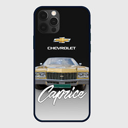 Чехол для iPhone 12 Pro Max Американская машина Chevrolet Caprice 70-х годов, цвет: 3D-черный