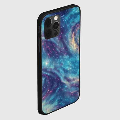 Чехол iPhone 12 Pro Max Путеводная звезда в космосе / 3D-Черный – фото 2