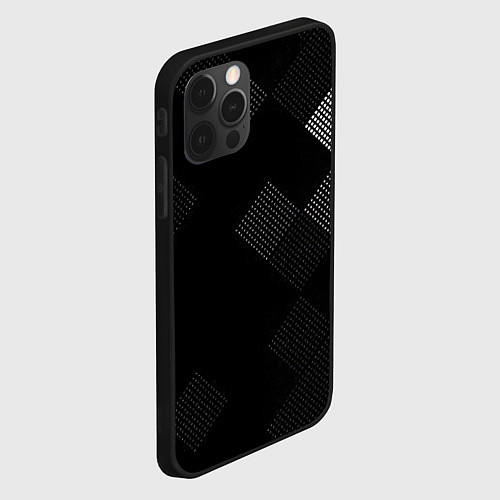 Чехол iPhone 12 Pro Max Векторная сетка / 3D-Черный – фото 2