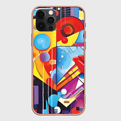 Чехол для iPhone 12 Pro Max Сердце Абстракция, цвет: 3D-светло-розовый