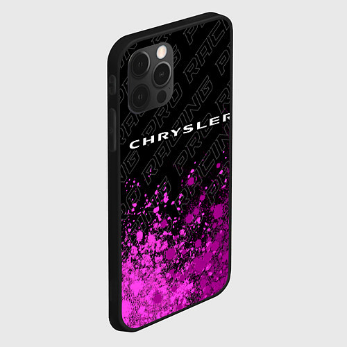 Чехол iPhone 12 Pro Max Chrysler pro racing: символ сверху / 3D-Черный – фото 2